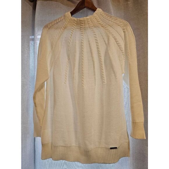Collection L White Knit Women's Turtleneck Sweater size 12 - Picture 10 of 10